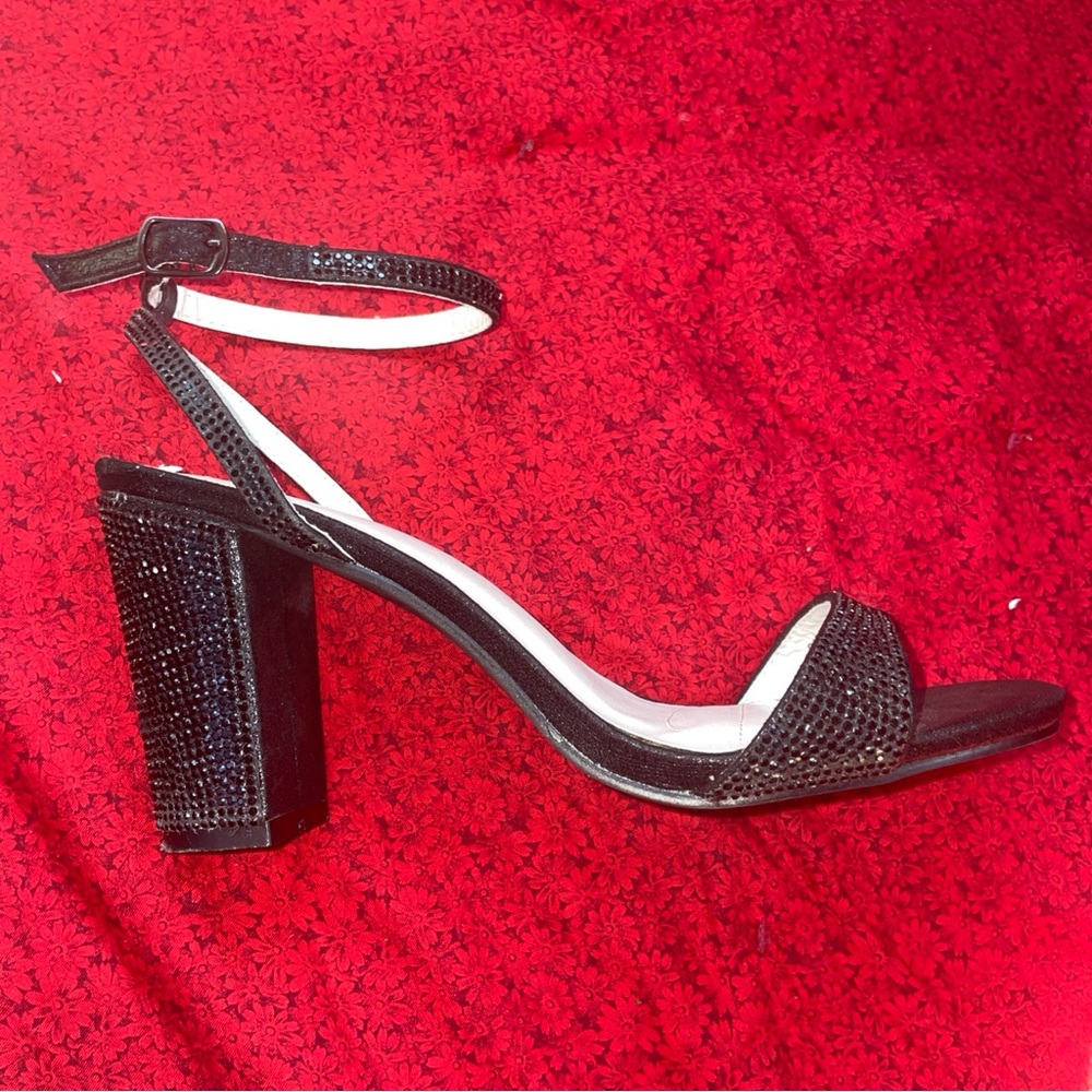 Elegant Black Block Heel Sandals